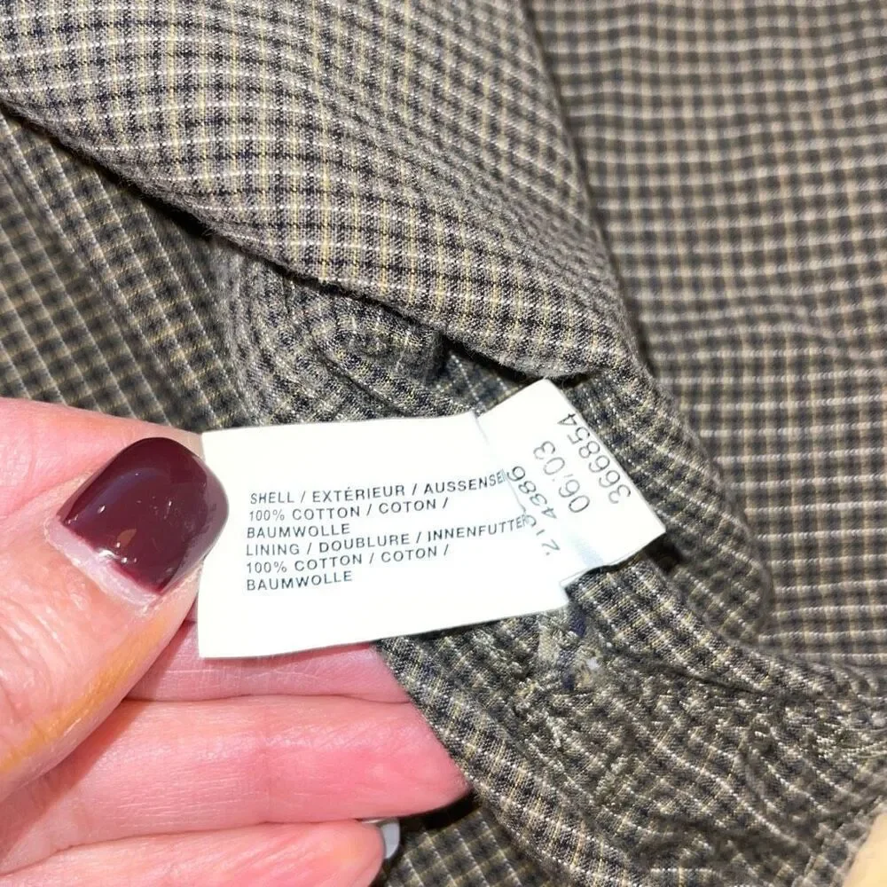 Gap Kids Vintage Button Down Lined‎ Plaid Size Large (10)